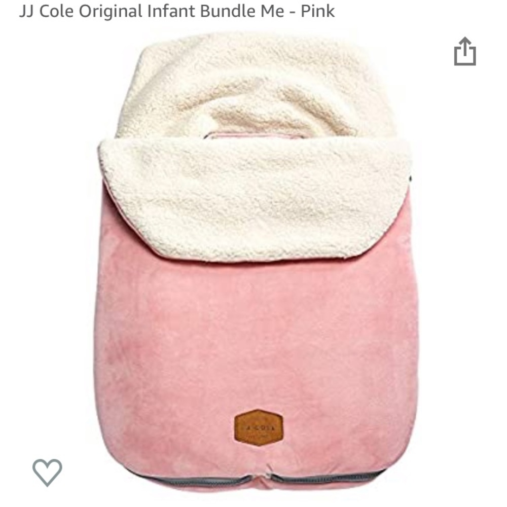 JJ COLE baby girl COZY infant car seat cover pink